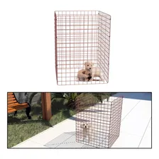 Cercado M贸vel Pet Cachorro Gato 4 Telas 80x60cm Rose Gold Foto mini 1