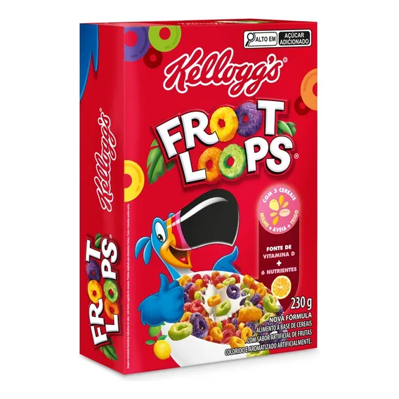 Cereal Matinal Froot Loops Sabor Frutas Caixa 230g Kellogg's Foto 1