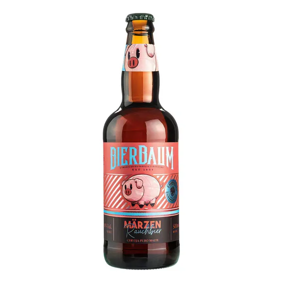 Cerveja Artesanal MĂ€rzen Rauchbier Bierbaum Garrafa 500ml Foto 1