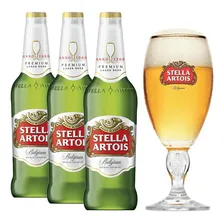 Cerveja Stella Artois 330ml 3 Unidades + Taça Stella Artois Foto mini 1