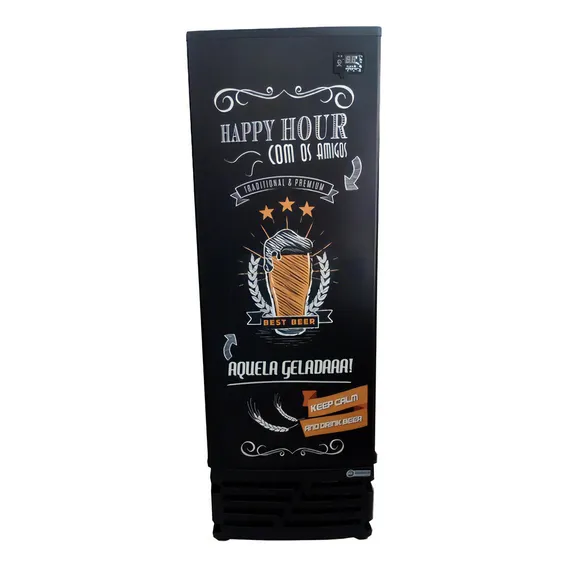 Cervejeira Imbera 450 Litros Porta Happy Preta Ccv-315 110 V Cor Preto Foto 1