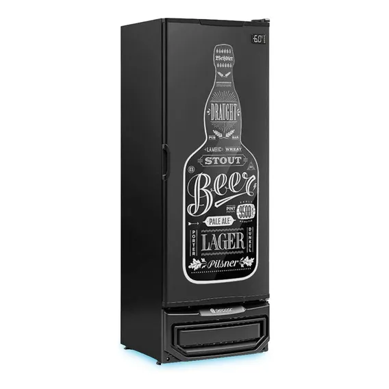 Cervejeira Vertical Refrigerador Gelopar Grba-400 Preto 110v Foto 1