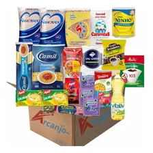 Cesta Básica De Alimentos Completa Com Leite Pó Ninho Doação Foto  mini 1