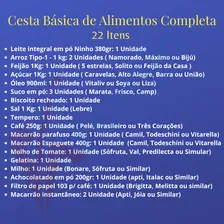 Cesta Básica De Alimentos Completa Com Leite Pó Ninho Doação Foto mini  2