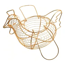 Cesta Bronze Galinha Porta Ovos 22.5x26x32cm Foto mini 2
