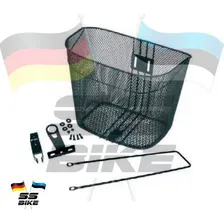 Cesta Cestinha Para Bicicleta Aramada Preta Aro 26 Foto mini  3
