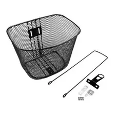 Cesta Cestinha Para Bicicleta Aramada Preta Aro 26 Foto  mini 1