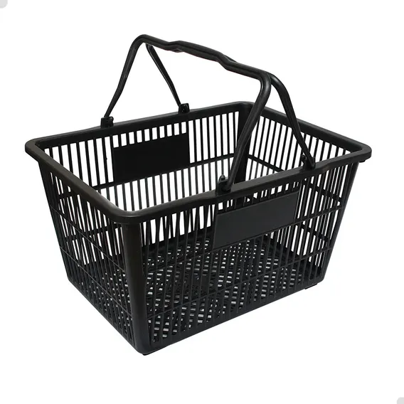 Cesta De Compras Reforçada Supermercados Loja 22l Kit 10 unidades Foto 1