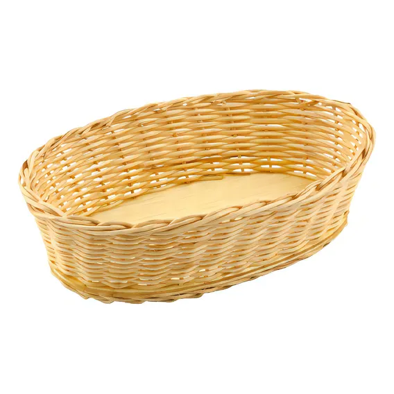 Cesta Oval Em Vime - 18x10 Cor Marrom Foto 1