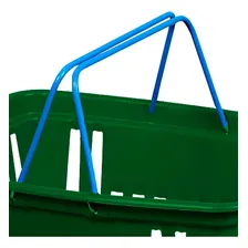 Cesta Plástica Verde 21,4 Litros Com Alça Metal 8200 Plasnew Foto mini 4