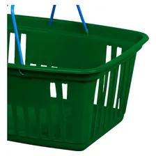 Cesta Plástica Verde 21,4 Litros Com Alça Metal 8200 Plasnew Foto mini 2