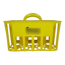 Cesta Porta Garrafas 1 Litro Para 6 Squeezes Cor Amarelo Foto mini 1