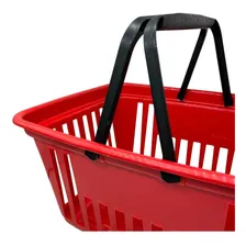 Cestinha Super Plástico Compras Vermelha 8 L Foto mini 4