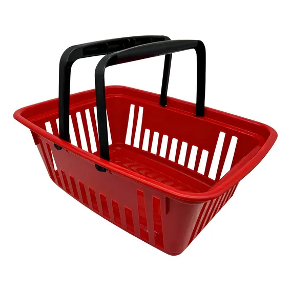 Cestinha Super Plástico Compras Vermelha 8 L Foto 1