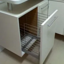 Cesto Aramado Deslizante Tulha Roupa Suja Área De Serviço Foto mini  2
