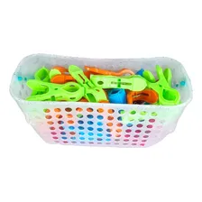 Cesto Com 36 Unidades Prendedor Pregador De Roupa De 8cm Foto  mini 1