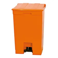 Cesto De Lixo C/pedal 60l ,cp60lj Laranja - Bralimpia Foto mini 1