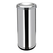 Cesto De Lixo Lixeira 30 Litros Inox Tampa Basculante Escrit贸rio Foto mini 2