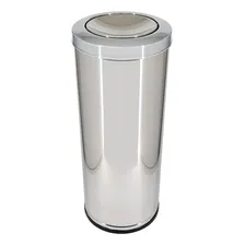 Cesto De Lixo Lixeira 30 Litros Inox Tampa Basculante Escrit贸rio Foto mini 1