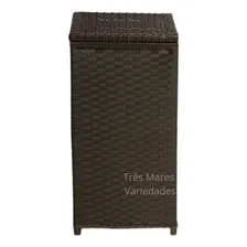 Cesto De Roupas Fibra Sintética 30x30x60 Vime Junco Wr2016 Cor Argila Foto mini 1