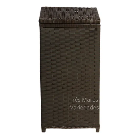 Cesto De Roupas Fibra Sintética 30x30x60 Vime Junco Wr2016 Cor Argila Foto 1
