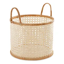 Cesto Decorativo Mart Cesto Em Rattan 28x23cm Foto mini 1
