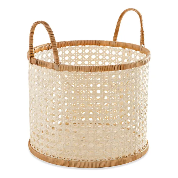 Cesto Decorativo Mart Cesto Em Rattan 28x23cm Foto 1