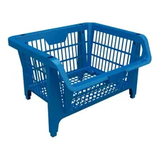 Cesto Expositor Prático De Plástico Azul Kit 10 Peças Presto Foto mini 3