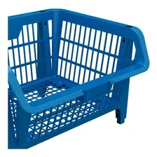 Cesto Expositor Prático De Plástico Azul Kit 10 Peças Presto Foto mini 4
