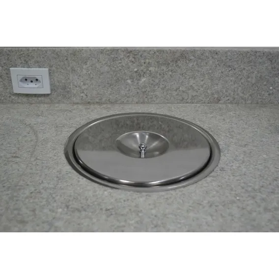 Cesto Lixeira Pia Cozinha De Embutir Inox - 03 Litros Foto 1