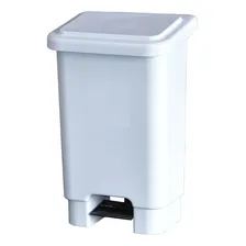 Cesto Lixeira Plastica Com Pedal 50 Litros Branca Foto mini 1