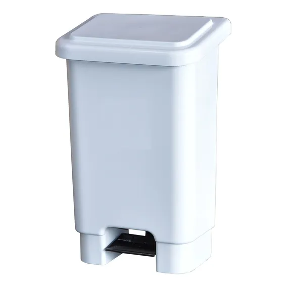 Cesto Lixeira Plastica Com Pedal 50 Litros Branca Foto 1
