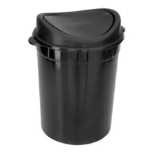 Cesto Lixo Cozinha Lixeira 12 Litros Basculante Redonda Cor Preto Foto mini 1