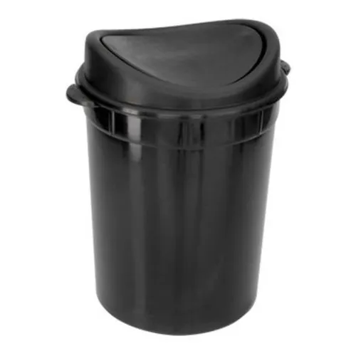 Cesto Lixo Cozinha Lixeira 12 Litros Basculante Redonda Cor Preto Foto 1
