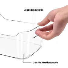 Cesto Organizador Multiuso De AcrĂlico 5 Litros Transparente Com Alça Foto mini 2