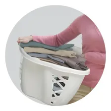 Cesto Roupa Anat么mico 35 Litros Branco Telado 1729 Jaguar Foto mini 2