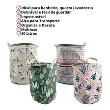 Cesto Roupa Suja Organizador Dobrável Banheiro Lavanderia Foto mini 4