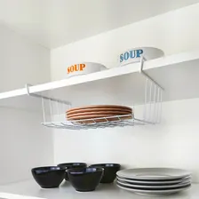 Cesto Suspenso Organizador Armário Cozinha Branco Foto mini  2