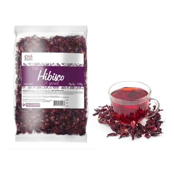 Chá De Hibisco Flor Desidratada Para Chá 100g Foto 1