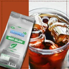 Chá Mate Gelado Sabor Natural Solúvel Mix Tea 1kg Rende 10 L Foto mini  3