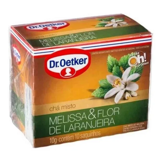 Chá Misto Melissa & Flor De Laranjeira Dr. Oetker 10x10g Foto 1