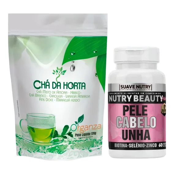 Chá Orgânico + Complexo VitamĂnico Para Pele, Cabelo E Unha Foto 1