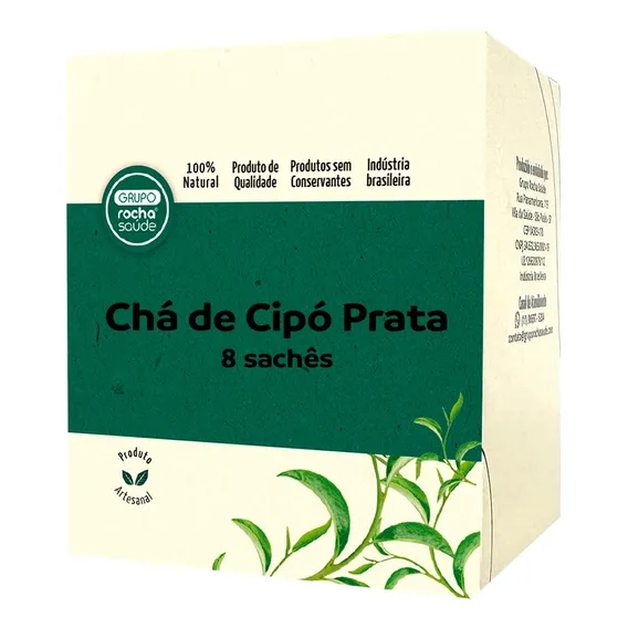 Chá Rocha Saúde ervas em sachê Chá de Cipó Prata 20 g 8 u Foto 1