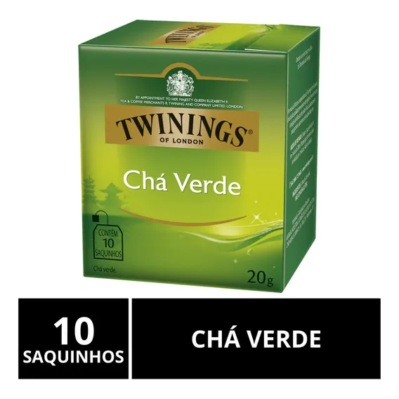 Chá Twinings, Chá Verde Caixa 10 Saquinhos Foto 1