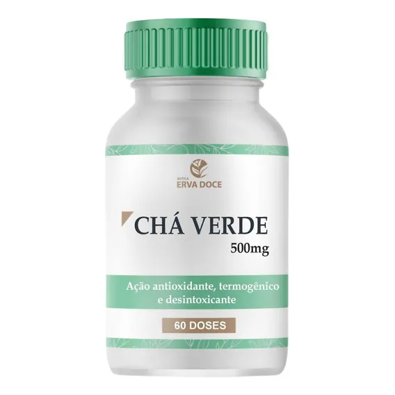 Cha Verde 500mg 60 Capsulas Foto 1