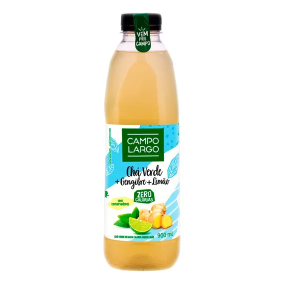 Chá Verde Gengibre E Limão Zero Calorias Campo Largo 900ml Foto 1