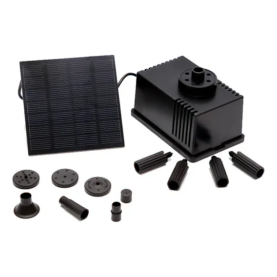 Chafariz Fonte Placa Solar Para Piscina Lago Aquário Cor Preto 7 Foto 1