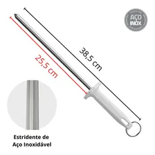 Chaira Estriada Afiador Amolador Facas Profissional Aço Inox Foto mini 3