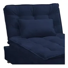 Chaise Penélope Veludo Azul Foto mini 3