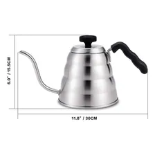 Chaleira Bico De Ganso Fino Barista Com Term么metro1,2l Cor Inox Foto mini 3